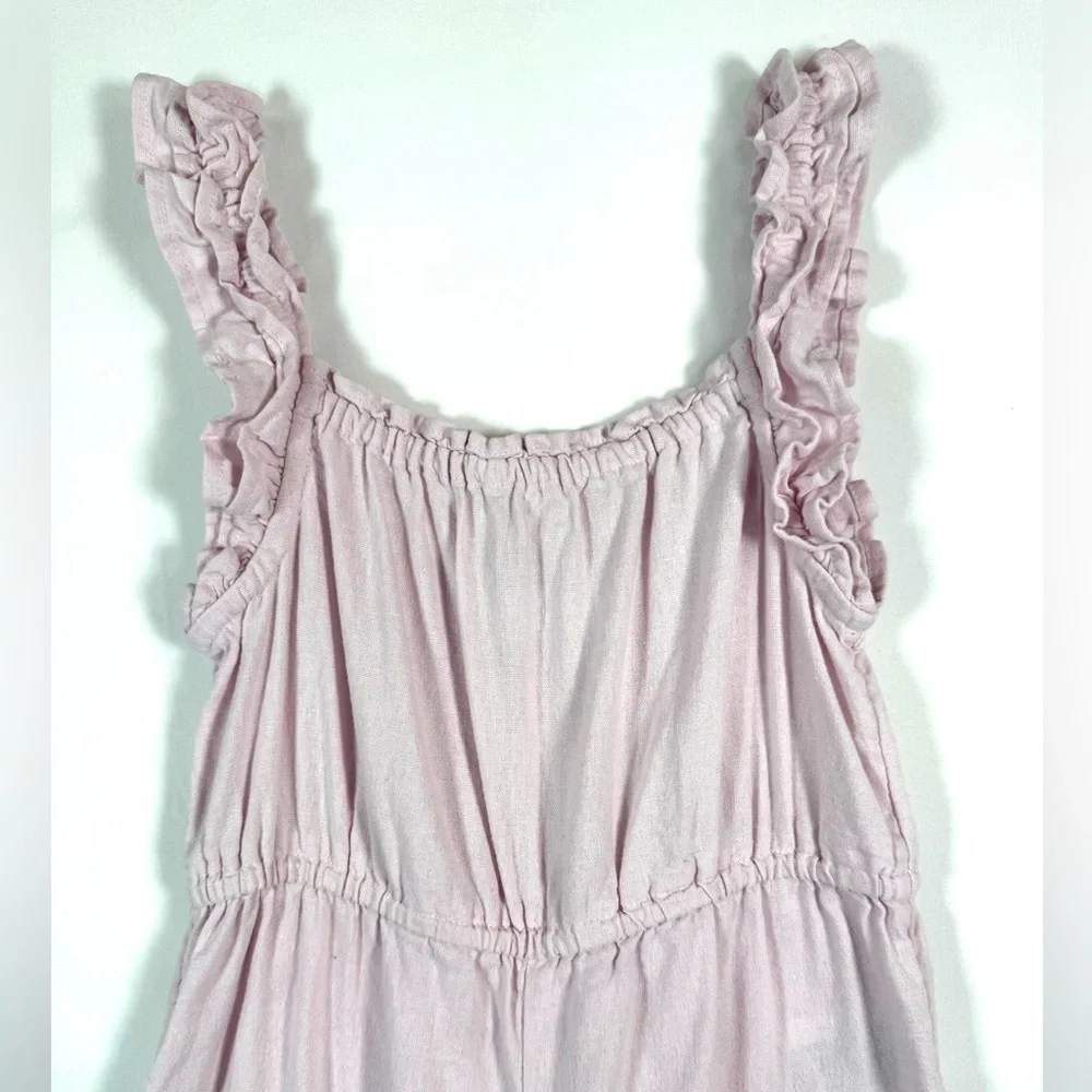 OLD NAVY Girls Wide‎ Leg Jumpsuit M (8) Wisteria Mist Ruffle Straps Cute